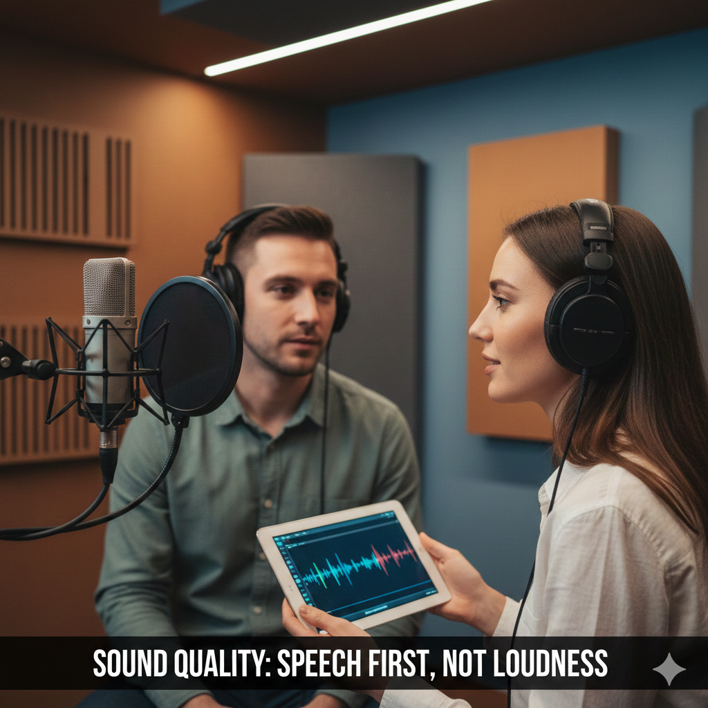 Sound Quality: Speech First, Not Loudness