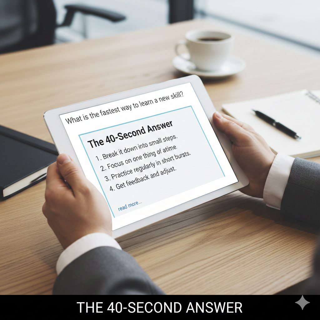 The 40-Second Answer (Featured Snippet Priority)